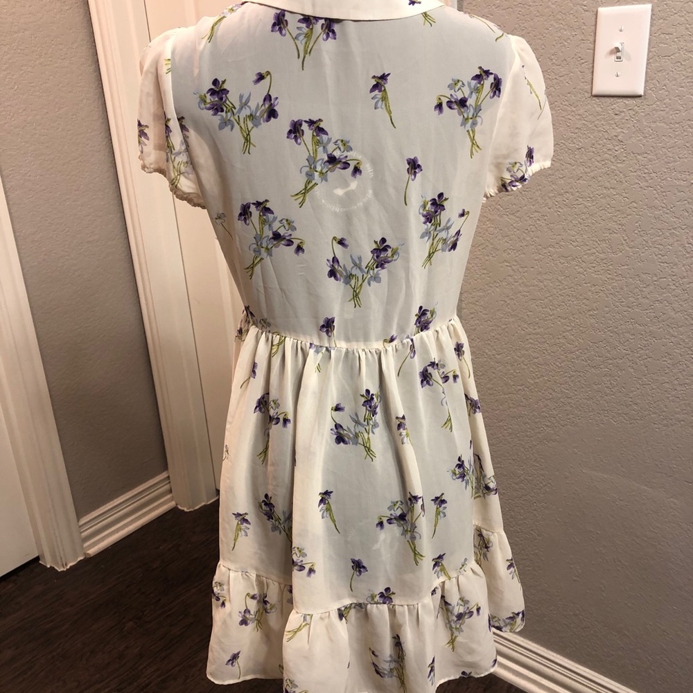 Kawaii Peter Pan Collar Floral Dress - Picture 7 of 8